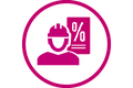 Ambachtsman korting symbool