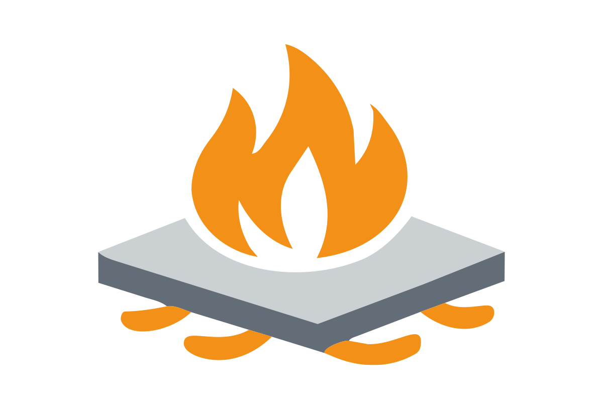 Symbool voor hittebestendigheid