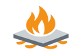 Symbool voor hittebestendigheid