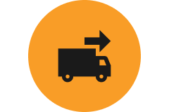 Symbool voor bezorgservice