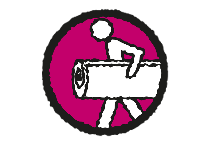 Symbool voor tapijt- en rollenservice.