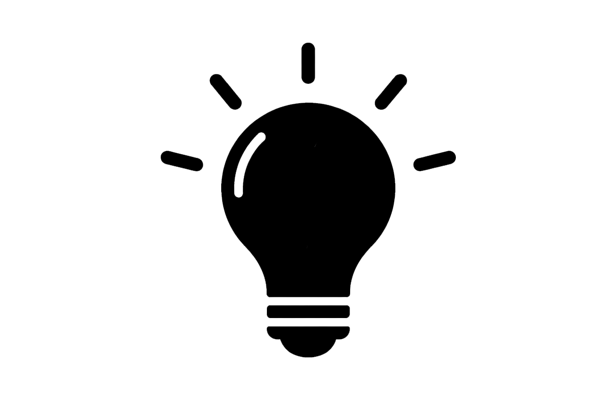 Symbool gloeilamp voor verlichting