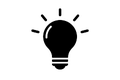 Symbool gloeilamp voor verlichting