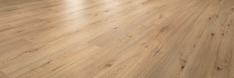 Laminaatvloer met natuurlijke eikenhouten uitstraling en opvallende nerf