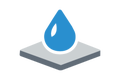 Symbool voor waterbestendigheid of geschiktheid voor vochtige ruimtes