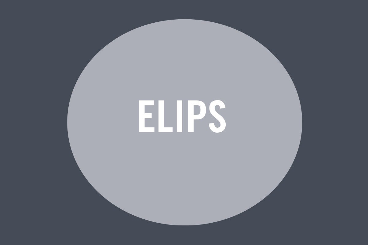 Symbool voor elliptische vorm