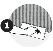 Lijm aanbrengen met een spaan, stap 1