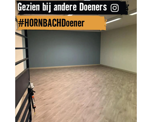 Lichte ruimte met laminaatvloer en accentmuur