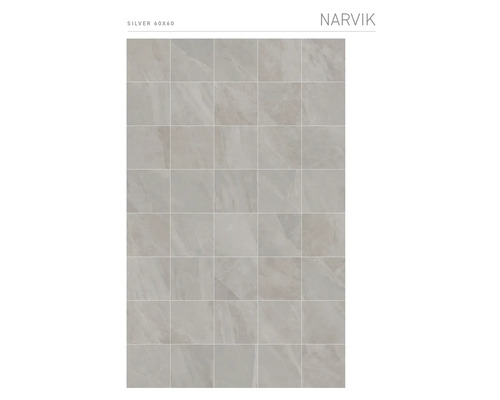 Tegelpatroon Narvik zilver 60x60