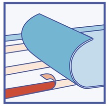 Pictogram voor afpelbare laag