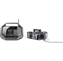 HiKOKI acculader met vier accu's en laadstation