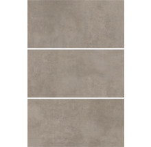 Drie grijze wandtegels met een matte afwerking