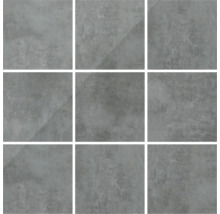 Negen grijze tegels met cementlook