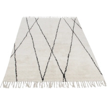 Tapijt met geometrisch patroon en franjes