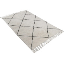Tapijt met geometrisch patroon en franjes