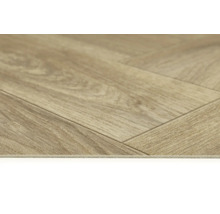 Close-up van vinylvloer met houtlook.