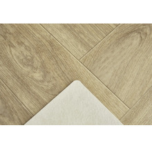 Detailopname van vinylvloer in houtlook