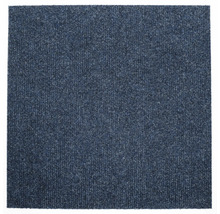 Blauw tapijt met geribbelde textuur