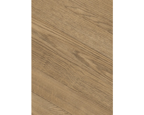 Detailweergave van een vloer met eikenlook en een duidelijke houtnerf.