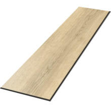 Enkele vinyl- of laminaatplank met houtnerf in eikenlook.