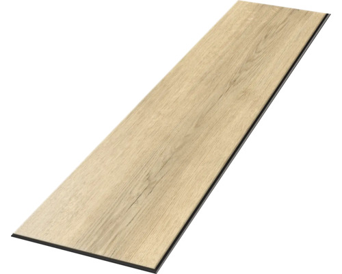 Enkele vinyl- of laminaatplank met houtnerf in eikenlook.