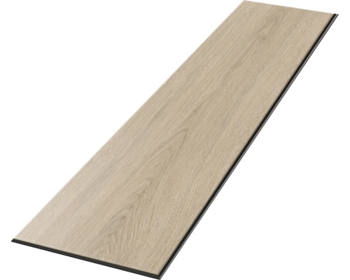 Enkele vloerplank met lichte eikenlook en voelbare houtnerf.