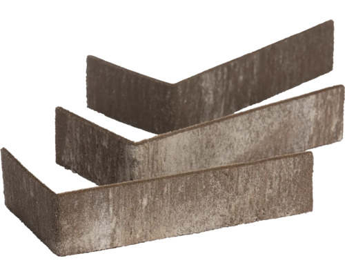 Hoeksteenstrips met natuursteenlook en gestructureerd oppervlak.