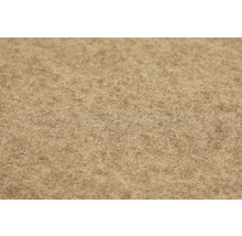 Structuur van een beige naaldvilt vloerbedekking met een kortpolig oppervlak.
