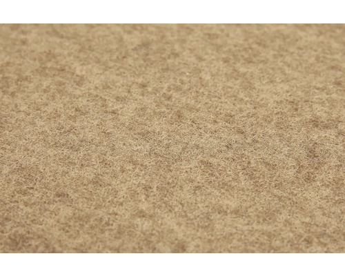 Structuur van een beige naaldvilt vloerbedekking met een kortpolig oppervlak.