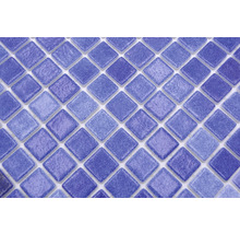Mozaïektegel met vierkante, blauw gekleurde steentjes