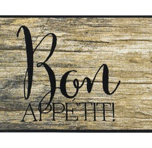 Deurmat met de tekst Bon Appetit en houtlook