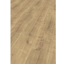 Gelegde laminaatvloer in houtlook design.