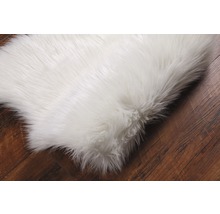 Witte, harige vloerkleed