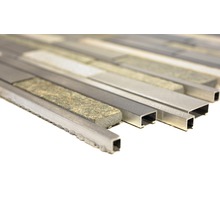Mozaïektegel van steen en aluminium