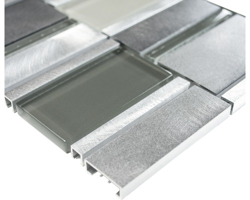 Mozaïektegel van glas en aluminium