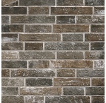 Muur van rechthoekige wandtegels met steenlook