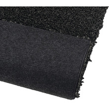 Grijs shaggy tapijt met textielrug