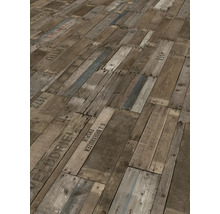 Houten vloer met opdruk