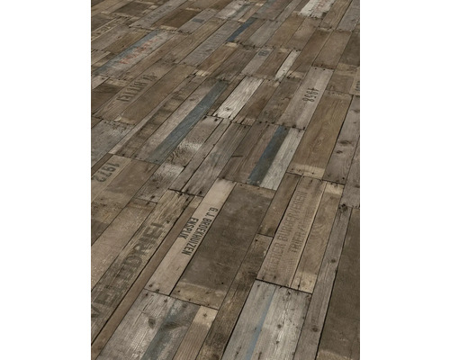 Houten vloer met opdruk