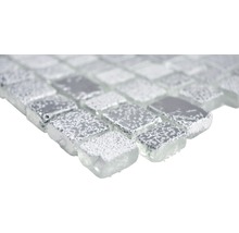 Mozaïektegels van glas en zilver