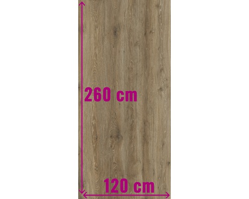 Houten paneel met afmetingen 260 bij 120 centimeter