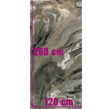 Decoratieve plaat, 260 cm hoog en 120 cm breed, met marmerlook