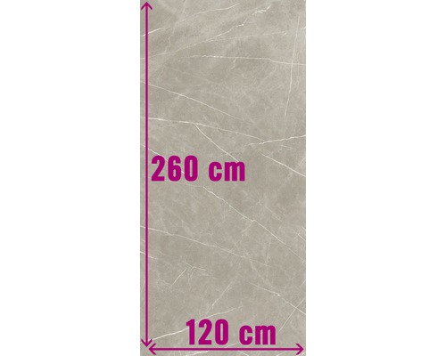 Tegel met marmerlook, afmeting 120 x 260 cm