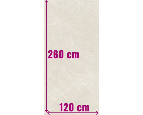 Tegelafmeting: 260 cm hoog, 120 cm breed