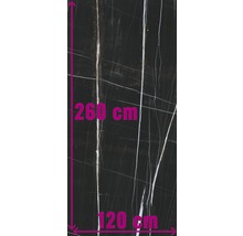 Tegel met marmerlook, afmetingen 260 cm x 120 cm