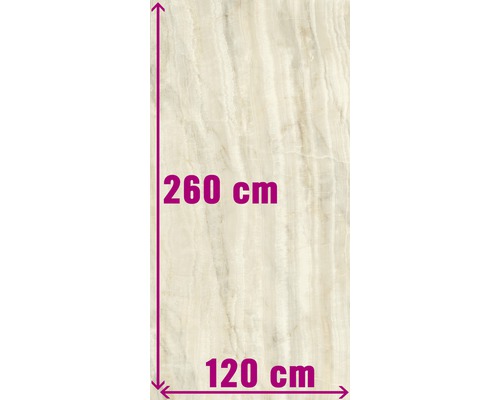 Tegel met afmetingen 260 cm x 120 cm