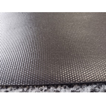 Close-up van een zwarte antislipmat met noppenstructuur