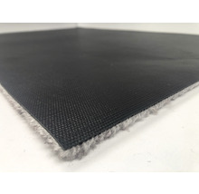 Detailopname van een tapijt met textielen rug