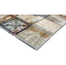 Mozaïektegel met hout- en patroondesign