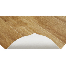 Vinylvloer met houtlook en witte onderkant voor geluidsisolatie